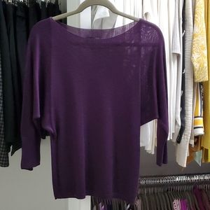 The Limited Purple 3/4 Dolman Sleeve Sweater Sz XS